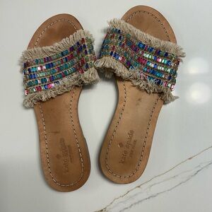 Kate Spade Cream Sandals with Decorative Strap